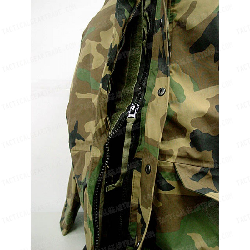 USMC Hoodie Waterproof ECWCS Gen 1 Parka Jacket Camo Woodland