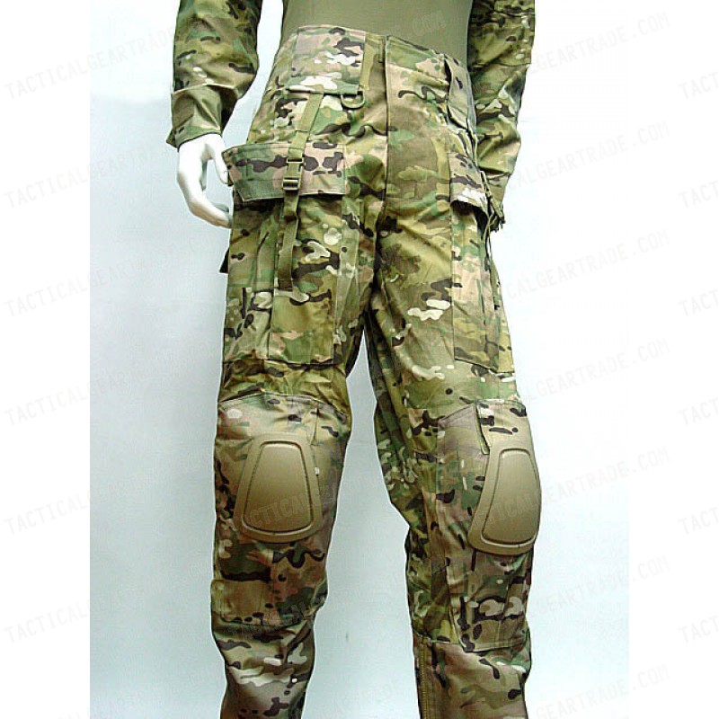 EMERSON Combat Shirt & Pants Multi Camo w/ Elbow & Knee Pads version 1