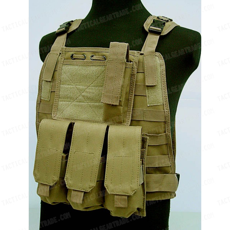 US Marine Assault Molle Plate Carrier Vest Coyote Brown