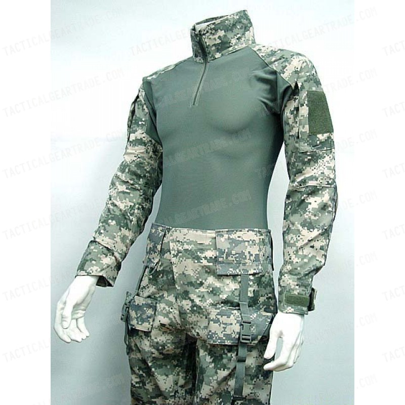 EMERSON Combat Shirt & Pants Digital ACU Camo w/ Elbow & Knee Pads Version 1