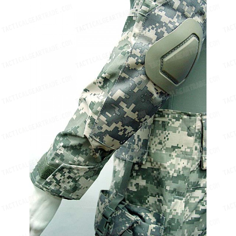 EMERSON Combat Shirt & Pants Digital ACU Camo w/ Elbow & Knee Pads Version 1