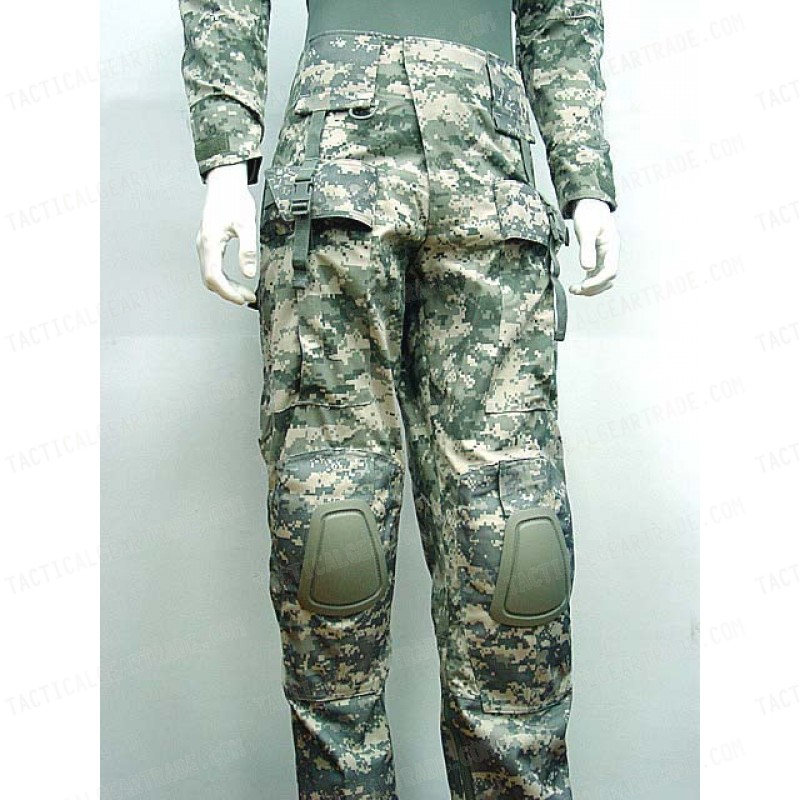 EMERSON Combat Shirt & Pants Digital ACU Camo w/ Elbow & Knee Pads Version 1