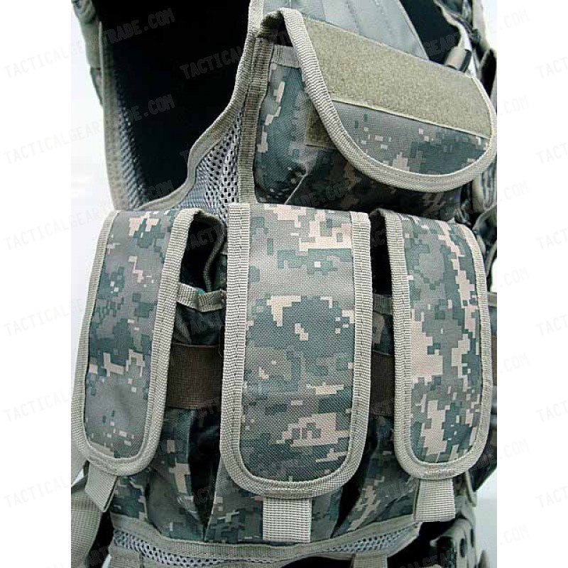 Airsoft Tactical Hunting Combat Vest Digital ACU Camo