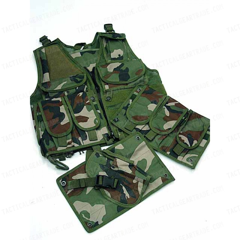 USMC Hunting Combat Tactical Vest Type B Camo Woodland