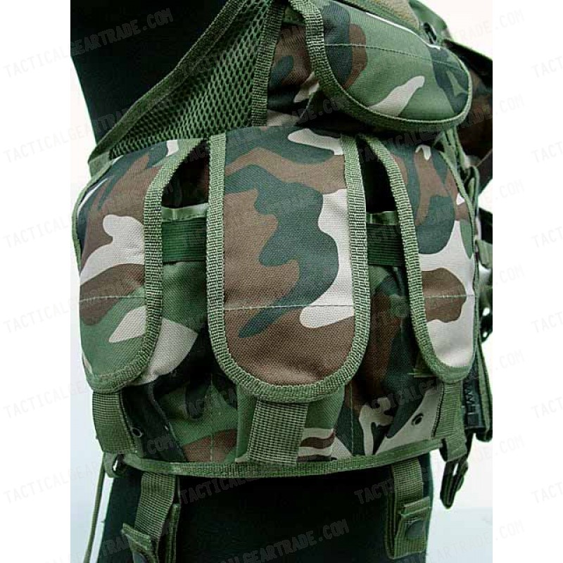 USMC Hunting Combat Tactical Vest Type B Camo Woodland