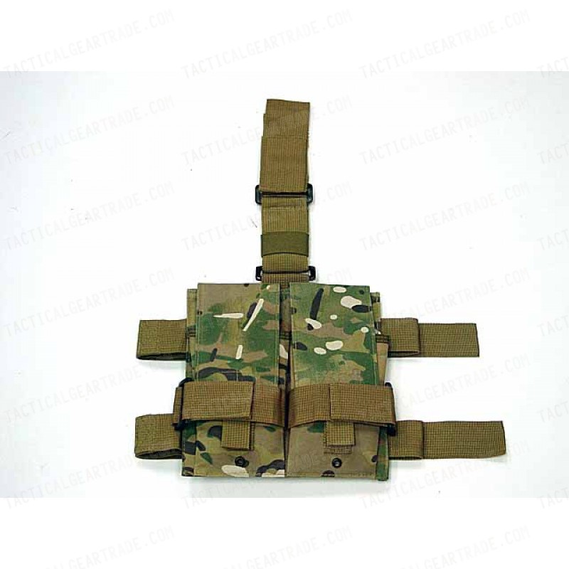 Double Magazine Drop Leg Pouch Multi Camo