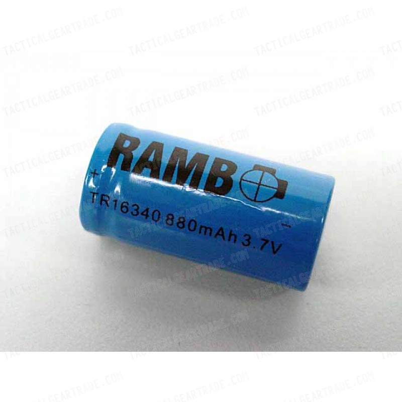 3.7V 880mAh CR123A 16340 Rechargeable Lithium Battery