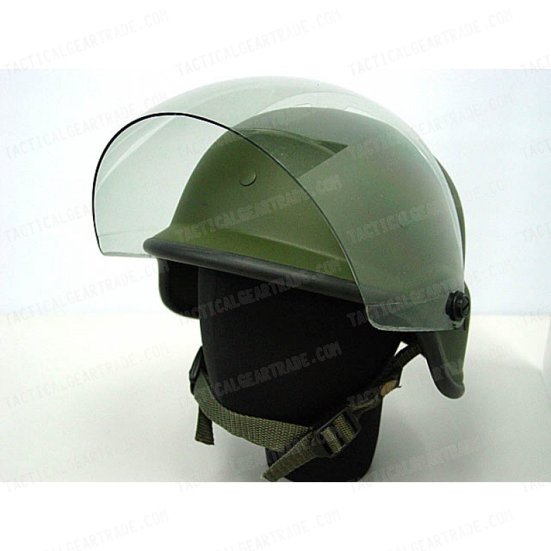 M88 PASGT Replica Helmet w Visor OD for 10.49 Tacticalgeartrade uk