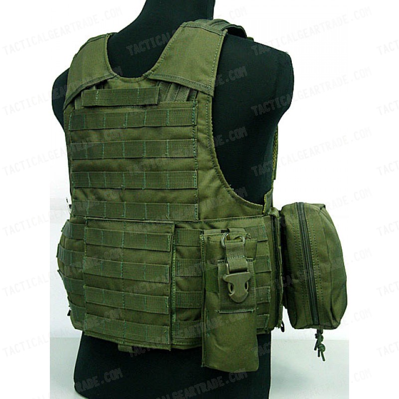 Molle Combat Strike Plate Carrier CIRAS Vest OD