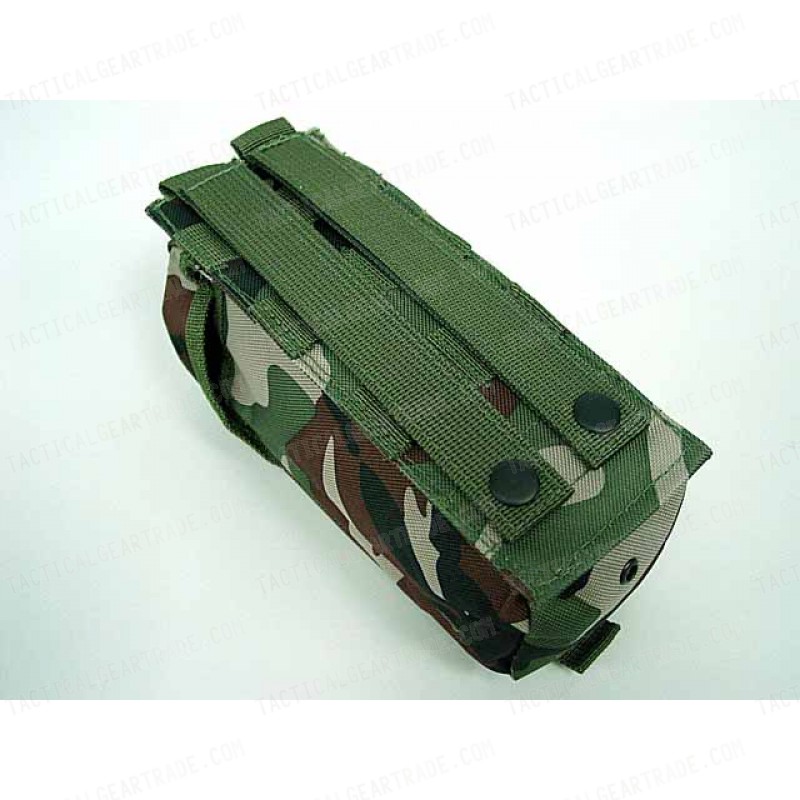 Airsoft Molle Single AK Magazine Pouch Camo Woodland