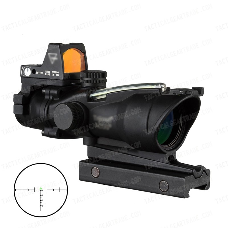 ACOG Type TA01NSN 4x32 Cross Sight Scope w/OP Red Dot Sight #B