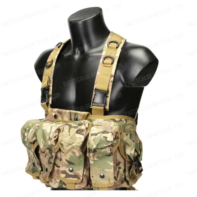 AK Magazine Chest Rig Carry Vest Multi Camo
