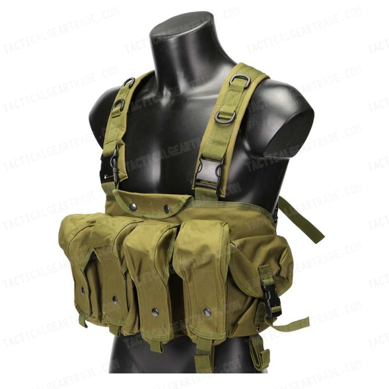 AK Magazine Chest Rig Carry Vest OD