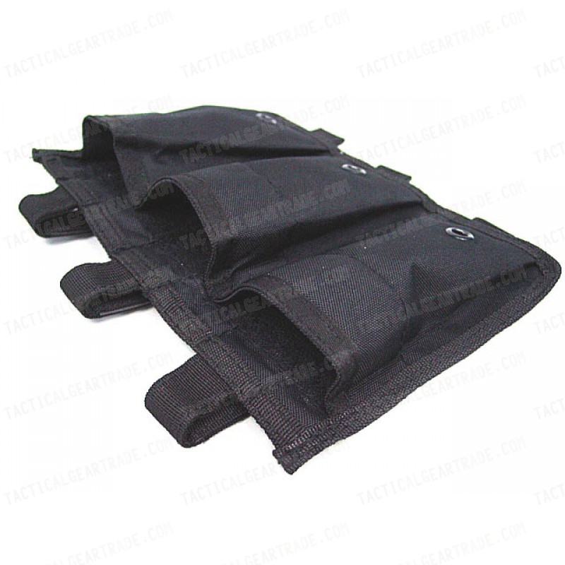 Airsoft Molle Triple Magazine Open Top Pouch Black