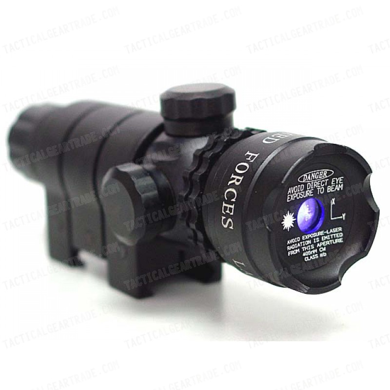 Tactical Head Rifle Blue Laser Sight Pointer with 2 Mount Set