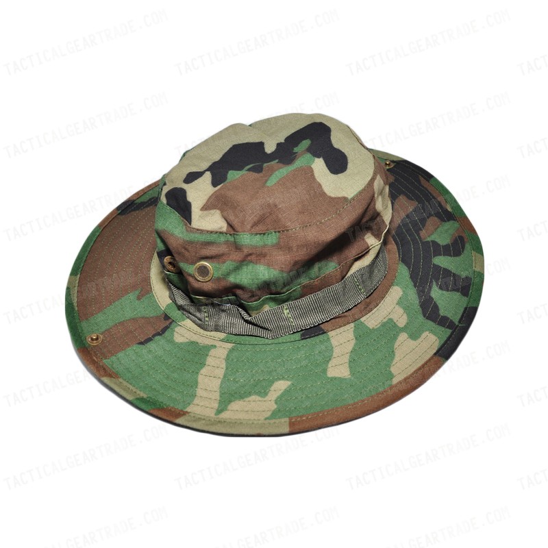 MIL SPEC Boonie Hat Cap Woodland Camo for 5.99 Tacticalgeartrade uk