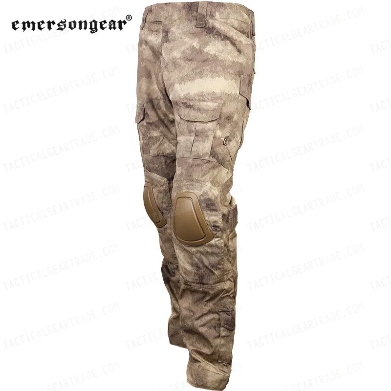 EMERSON Combat Shirt & Pants A-TACS Camo w/ Elbow & Knee Pads