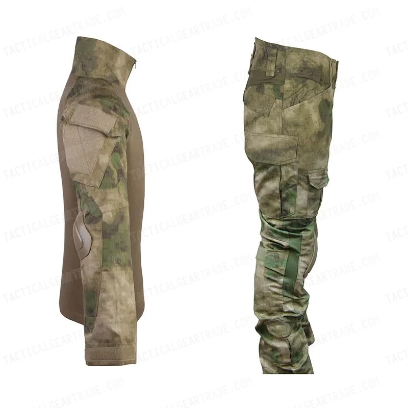 EMERSON Combat Shirt & Pants A-TACS Camo FG w/ Elbow & Knee Pads