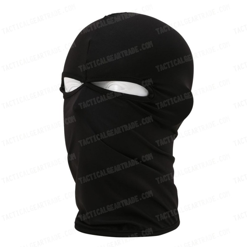 SWAT Balaclava Hood 2 Hole Head Face Mask Protector BK