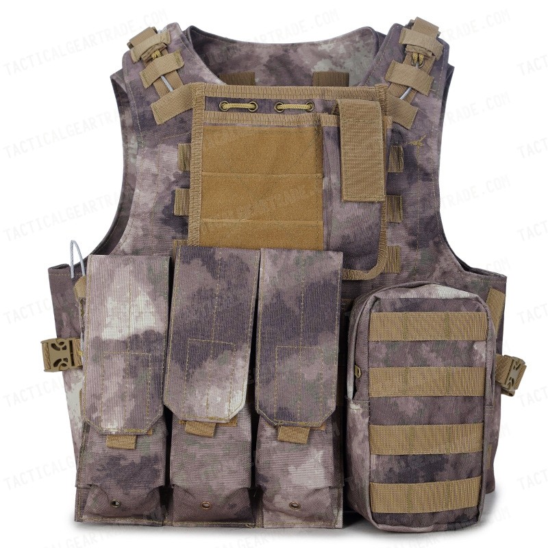 USMC Molle Combat Assault Plate Carrier Vest A-TACS AU Camo