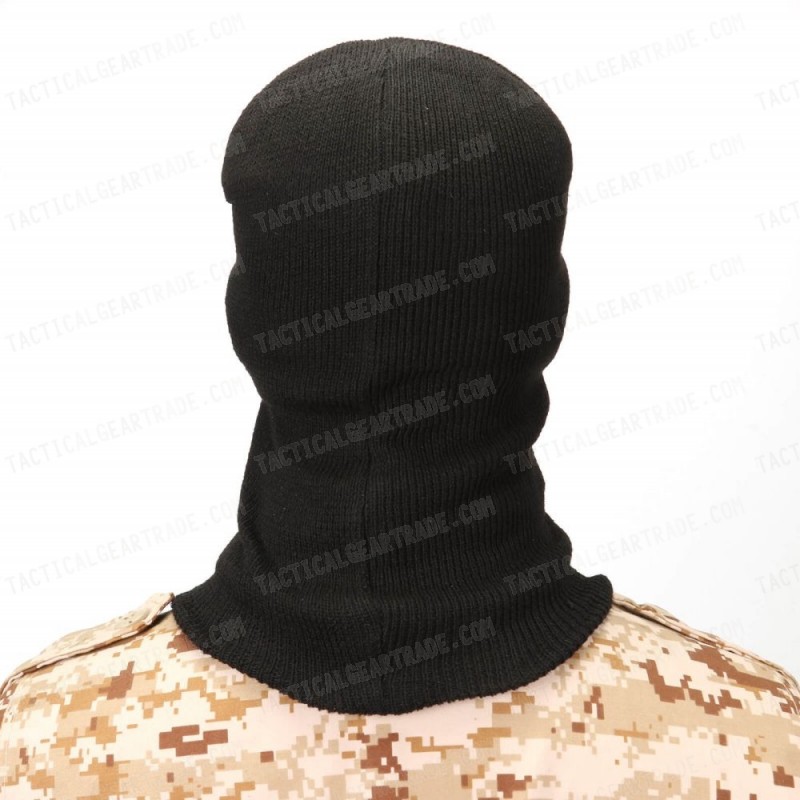 SWAT Balaclava Hood 3 Hole Head Face Knit Mask Black BK