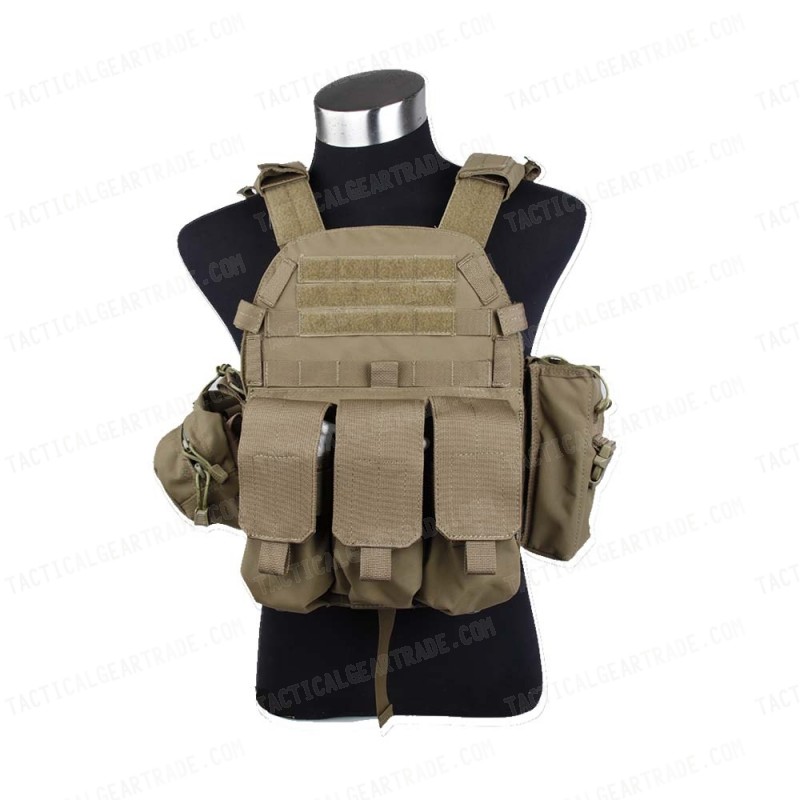 Tactical Molle Recon Plate Carrier 6094 Vest Coyote Brown