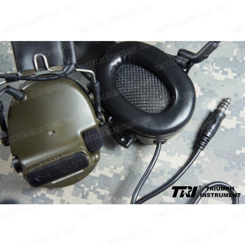 TRI COMTAC III Single Com Noise Reduction Headset (OD) For TRI / Mil-Spec PTT