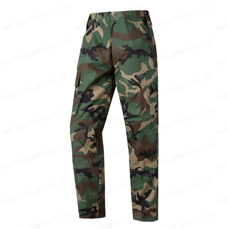 US Army Camo Woodland ACU Uniform Set Shirt Pants