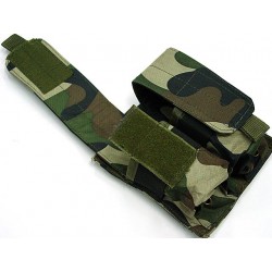 Airsoft Molle Double Magazine Pouch Camo Woodland