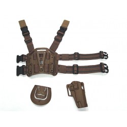 CQC Colt 1911 M1911 RH Pistol Paddle & Belt Drop Leg Holster Tan