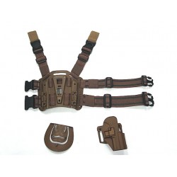 CQC H&K USP Compact RH Pistol Paddle & Belt Drop Leg Holster Tan