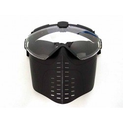 BATTLEAXE Pro-Goggle Full Face Mask with Fan Black