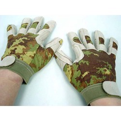 Full Finger Light Weight Duty Gloves Italian Vegetato Camo