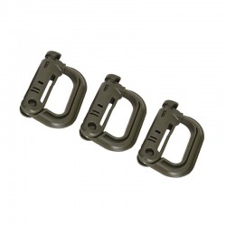 Grimloc D-Ring Locking Molle Carabiner 3pcs Pack OD
