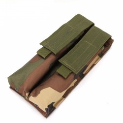 Airsoft Molle Double P90/UMP Magazine Pouch Camo Woodland