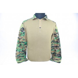 Tactical Combat Shirt Type B Digital Camo Woodland