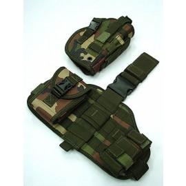 Component Molle Drop Leg Pistol Holster Camo Woodland