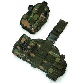 Component Molle Drop Leg Pistol Holster Digital Camo Woodland