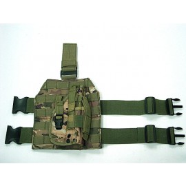 Molle Drop Leg Platform Panel w/Pistol Holster Multi Camo