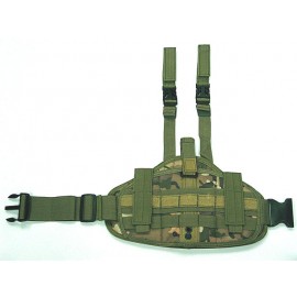 Molle Platform Drop Leg Pistol Holster Multi Camo