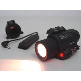 M6X Xenon Flashlight & Red Laser w/ IR Infrared Filter Black