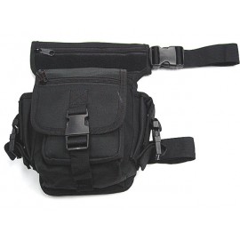 Drop Leg Utility Waist Pouch Carrier Bag Black