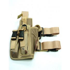 Univeral Drop Leg Large Pistol Frame Holster Desert Camo