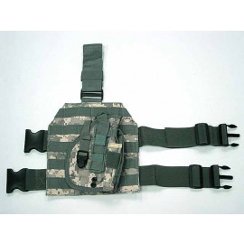 Molle Drop Leg Platform Panel w/Pistol Holster Digital ACU Camo