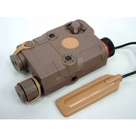 PRO&T AN/PEQ-15 Red Dot Laser & LED Flashlight Tan