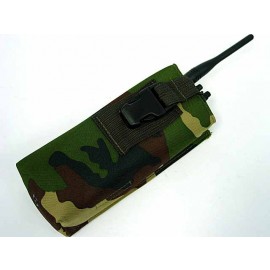Molle Large Radio/Walkie Talkie Pouch Camo Woodland