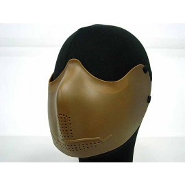 Airsoft X-Eye Half Face Mouth Protector Iron Mask Tan