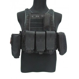 USMC MOD Molle Assault Plate Carrier Vest Black