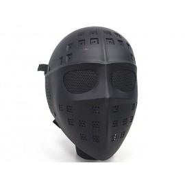 Full Face Hockey Type Airsoft Mesh Goggle Mask Black