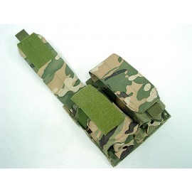 Airsoft Molle Double Magazine Pouch Multi Camo